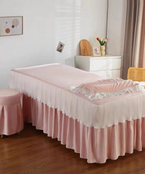 Ga Phủ Giường Spa Chân Bèo Polyester Cao Cấp – Nhẹ Mịn, Thanh Lịch
