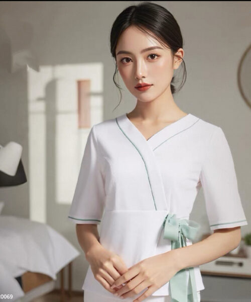 Bộ spa cổ V thanh lịch