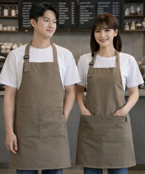 Tạp dề nail kaki cao cấp