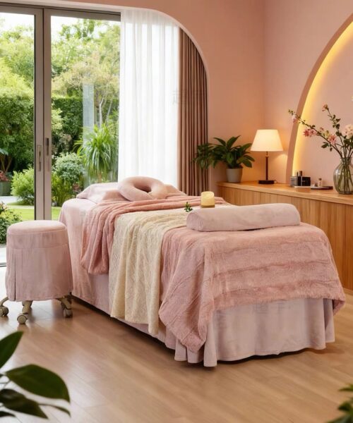 Ga Phủ Giường Spa Nhung Lông Cừu Cao Cấp – Siêu Mềm, Giữ Ấm Tốt
