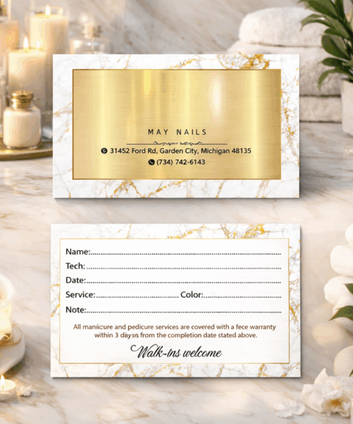 Card Visit Spa Tông Vàng Sang Trọng – Danh Thiếp Spa & Thẩm Mỹ Viện