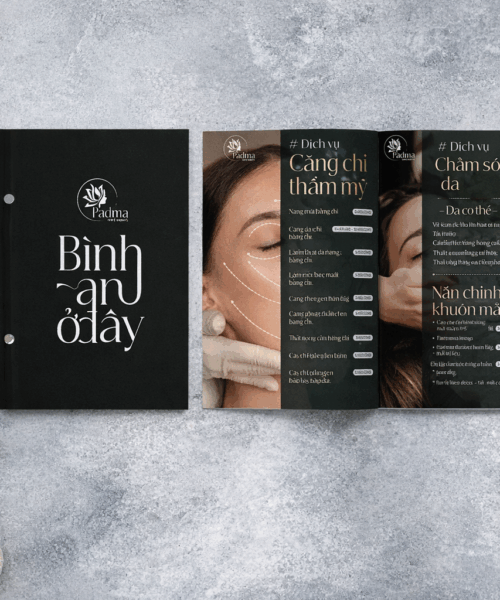 Menu Spa – Nail – Thẩm Mỹ Viện Bìa Cứng Gáy Ốc Ngoài