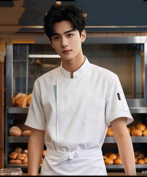 Áo cổ trụ vạt chéo một khuy