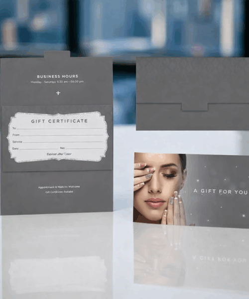 Gift Voucher Spa Tông Xám Thanh Lịch – Phiếu Quà Tặng Thẩm Mỹ Viện