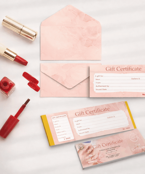 Gift Voucher Spa Tông Hồng Pastel – Phiếu Quà Tặng Spa Thanh Lịch