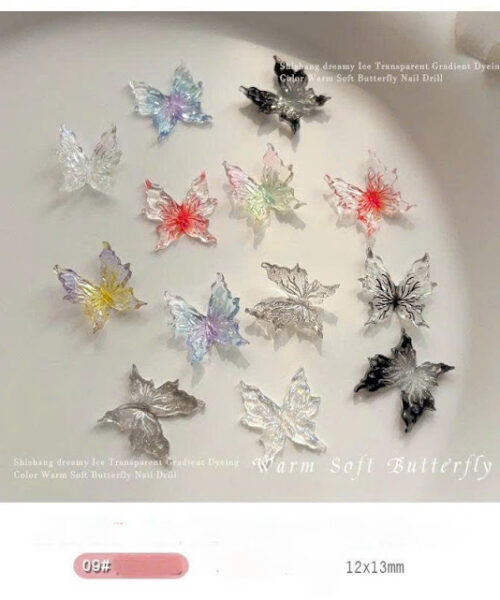 Đá đính móng bướm đổi màu 3D siêu sáng