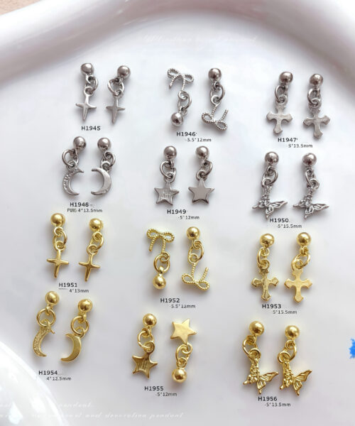 Charm Nail Gothic Sao Trăng Đính Đá