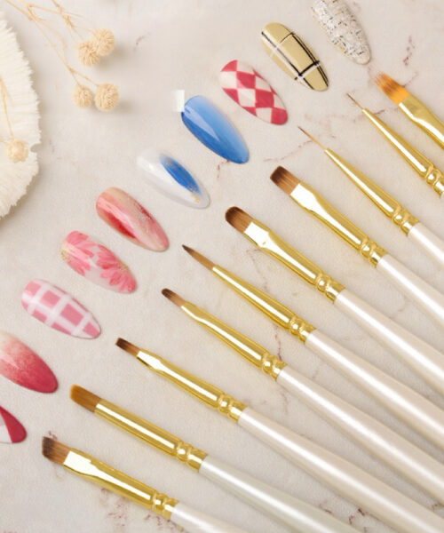 Bút móng tay thân gỗ đầu tròn