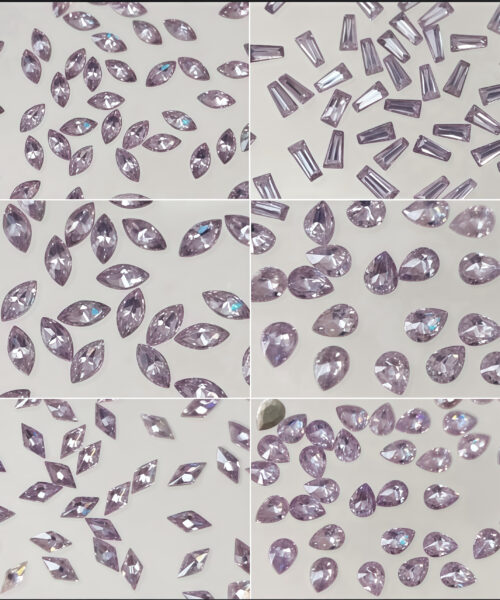 Charm Zircon Tím Đính Đá Cao Cấp( Set 50 viên )