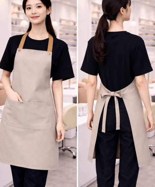 Tạp dề dài vải bạt cao cấp chống bẩn có túi