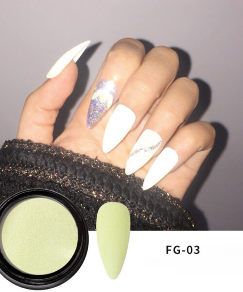 Bột Nail Phản Quang Xanh Neon.