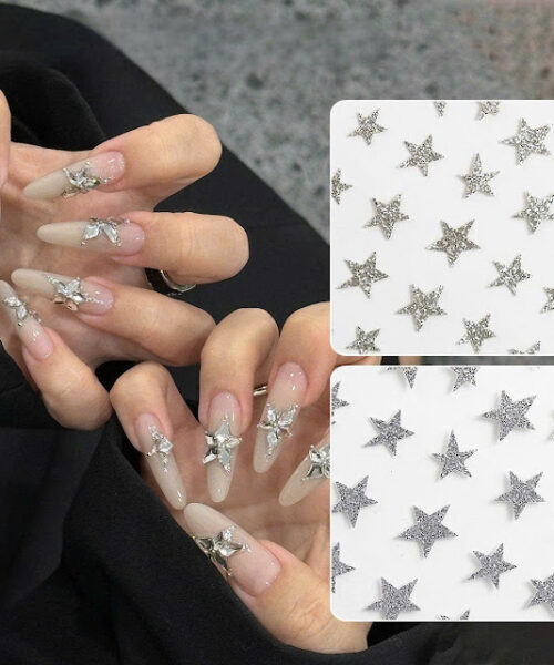 Sticker nail ngôi sao ánh kim