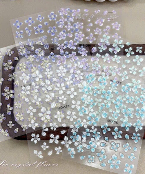 Sticker nail hoa cực quang