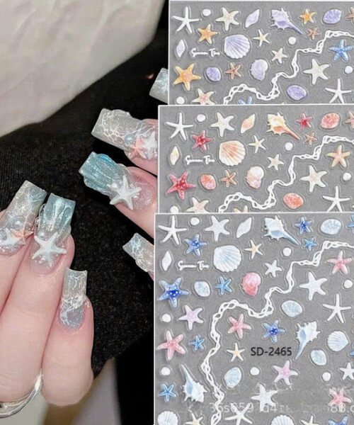 Sticker nail sao biển 3D