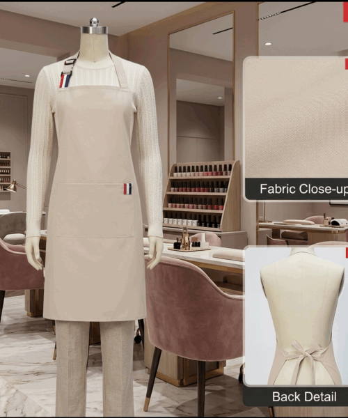 Tạp Dề Yếm Phối Dây Màu Cá Tính