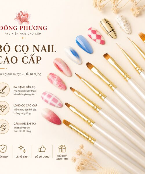 Bút móng tay thân gỗ đầu tròn