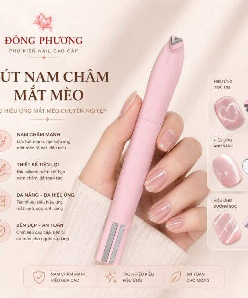 Nam châm mắt mèo 3in1 – siêu hút, tạo vân chuẩn
