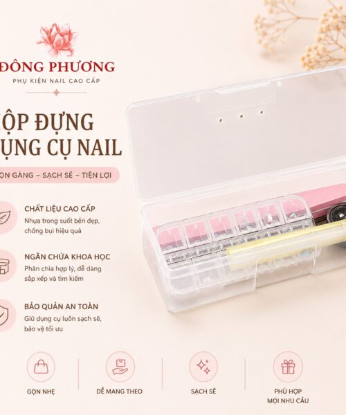 Hộp đựng charm nail / dũa móng mini