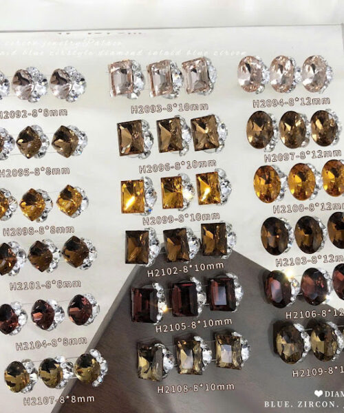 Bộ móng giả đính đá vuông dài