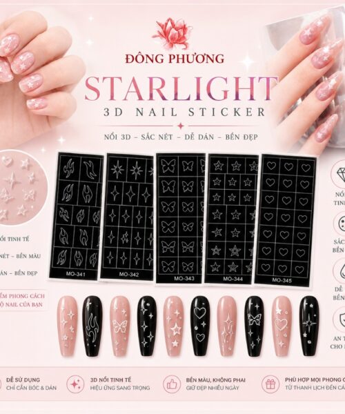 Sticker nail rỗng phong cách Y2K