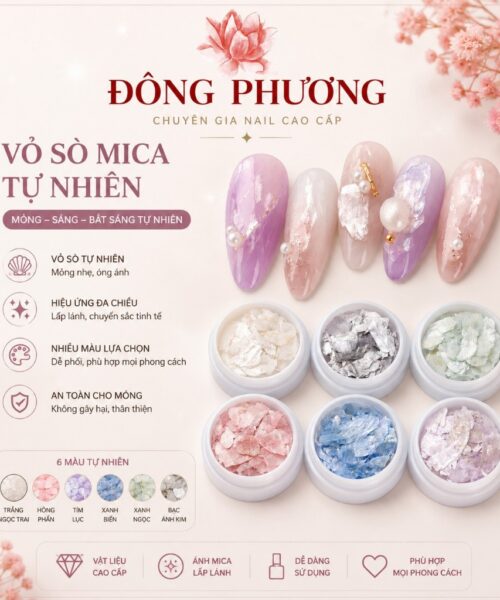 "Mảnh xà cừ trang trí móng "