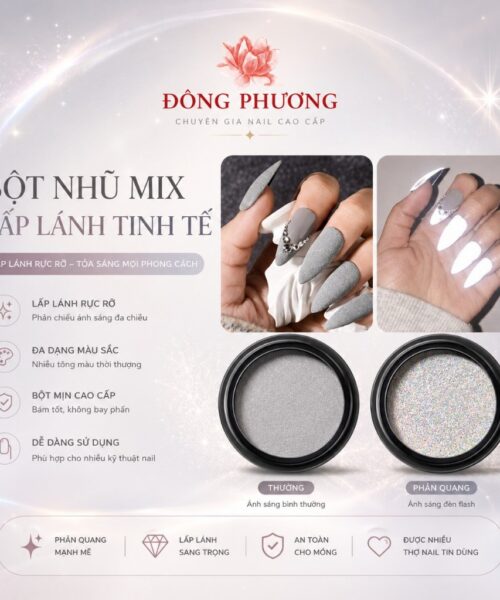 Bột Nail Phản Quang Xanh Neon.