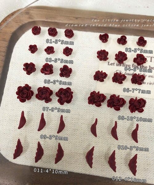 Charm hoa hồng vintage đính móng