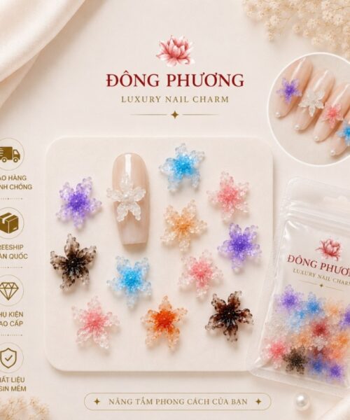 Charm Nail Hoa Loa Kèn Pha Lê (30 Cái/Túi) Đông Phương – Phụ Kiện Trang Trí Nail Cao Cấp