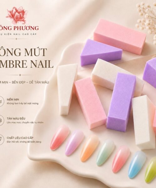 Bọt Biển Nail Đa Năng 8 Miếng Đông Phương – Mút Tán Ombre, Tán Phấn, Dụng Cụ Trang Trí Nail