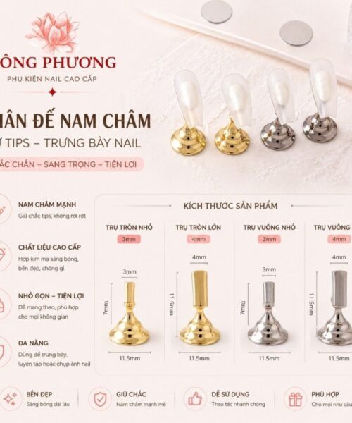 Đế gắn móng giả làm nailbox combo 5 chiếc